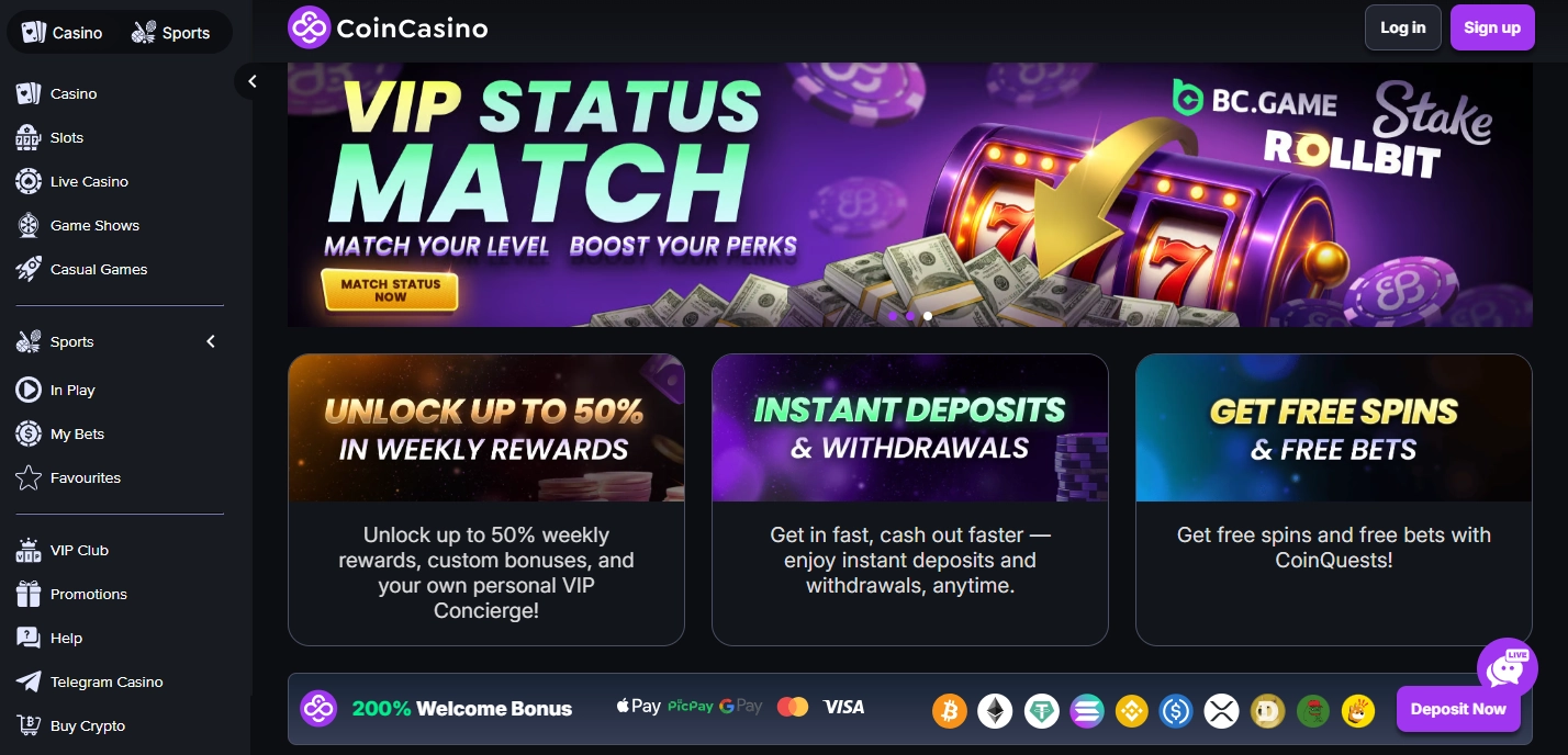 Online casino buitenland met crypto en Telegram-integratie